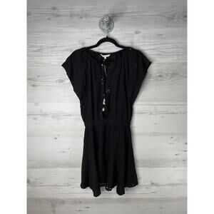 Blueisland Dress Womens Small Black Eyelet Lace Short Sleeve Summer Sundress